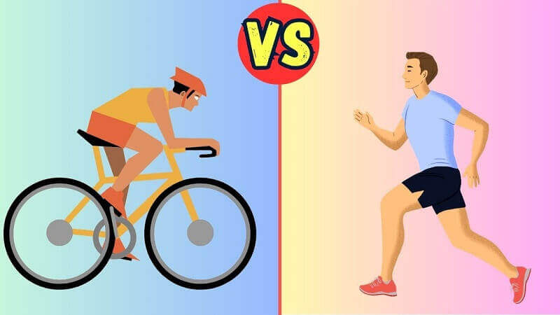 chọn đạp xe hay chạy bộ để giảm cân