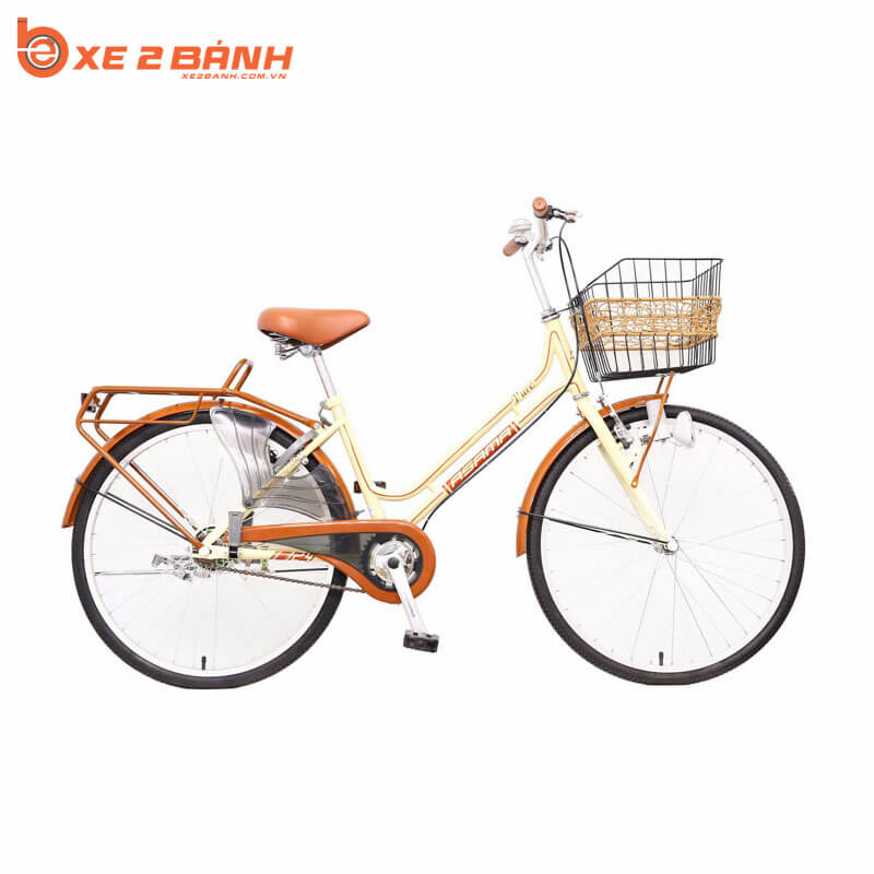 Xe đạp học sinh ASAMA CLDPU 24 inch Màu kem