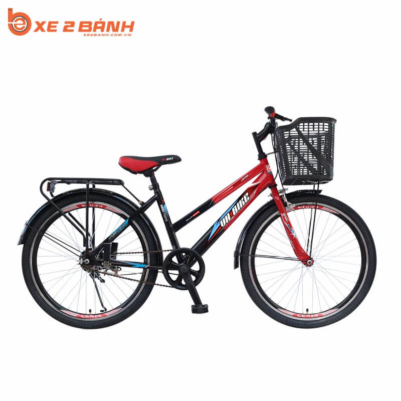 Xe đạp học sinh VHBIKE CAODH 24 inch Màu Đỏ - đen