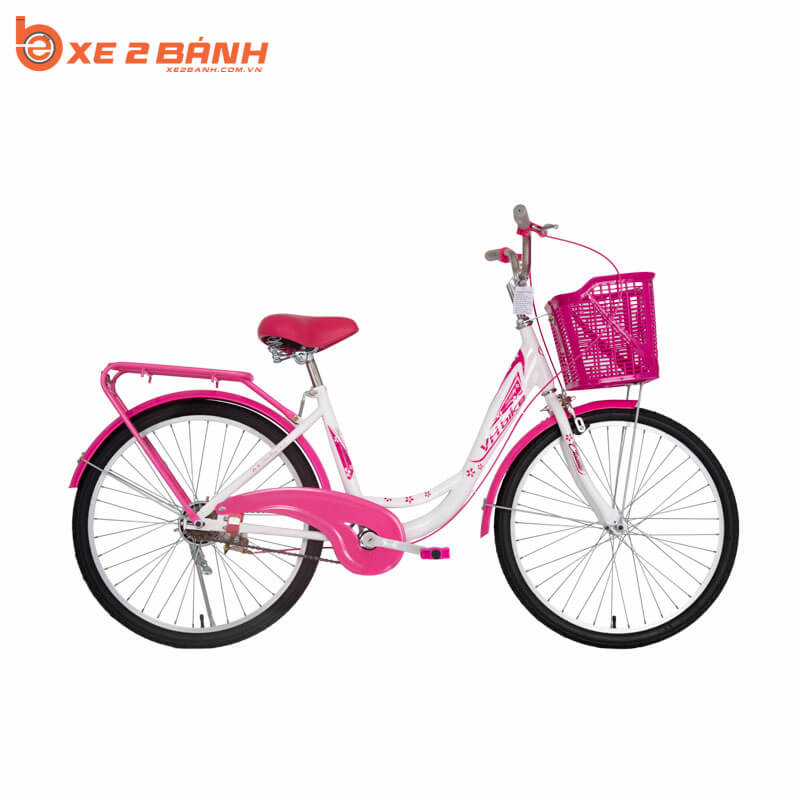 Xe đạp học sinh VHBIKE 2406 24 inch Màu hồng