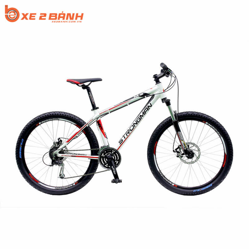 Xe đạp thể thao STRONGMAN M2 26 inch Màu Trắng - đỏ