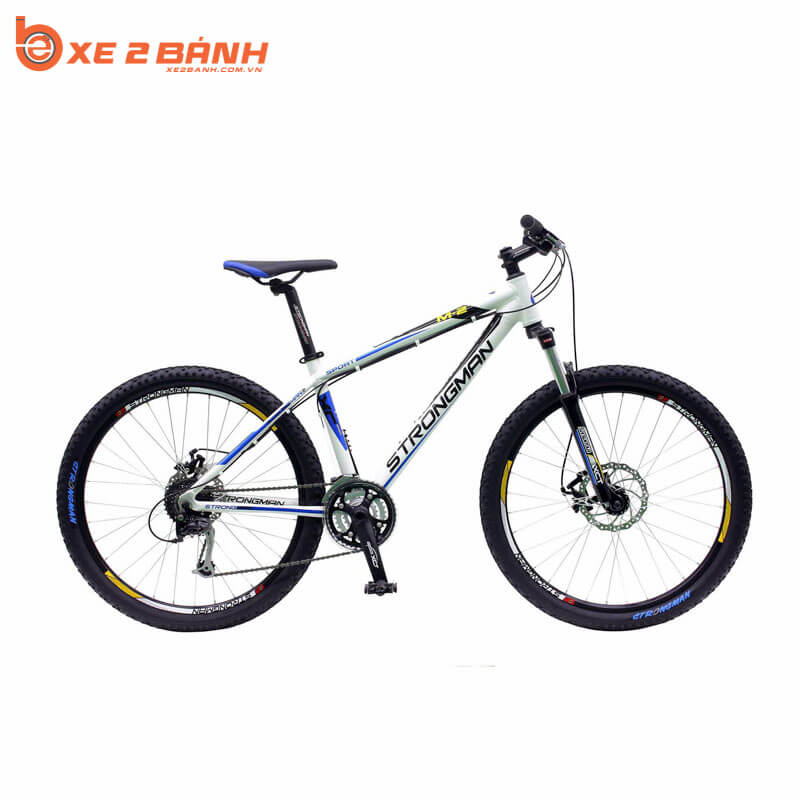 Xe đạp thể thao STRONGMAN M2 26 inch Màu Trắng - xanh