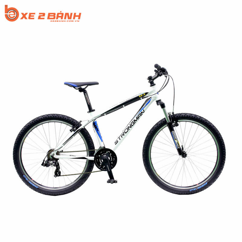 Xe đạp thể thao STRONGMAN M3 26 inch Màu Trắng - xanh